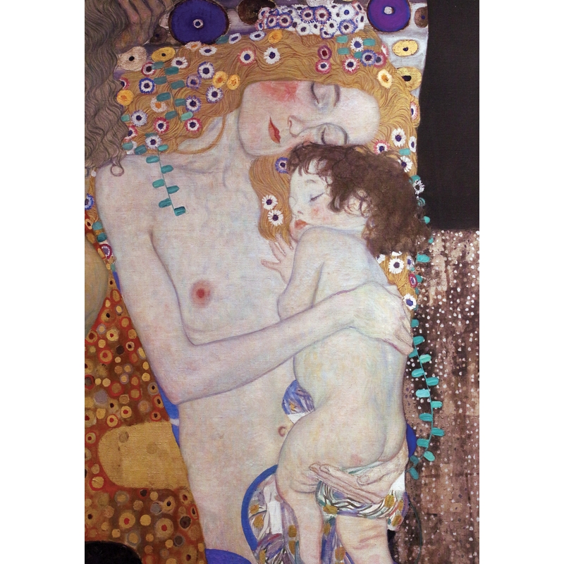 Puzzle enfant en bois Gustav Klimt : Mère et enfant