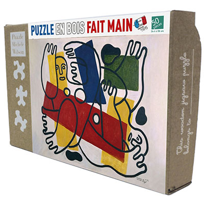 Puzzle enfant en bois Fernand Léger : Les plongeurs (boîte)