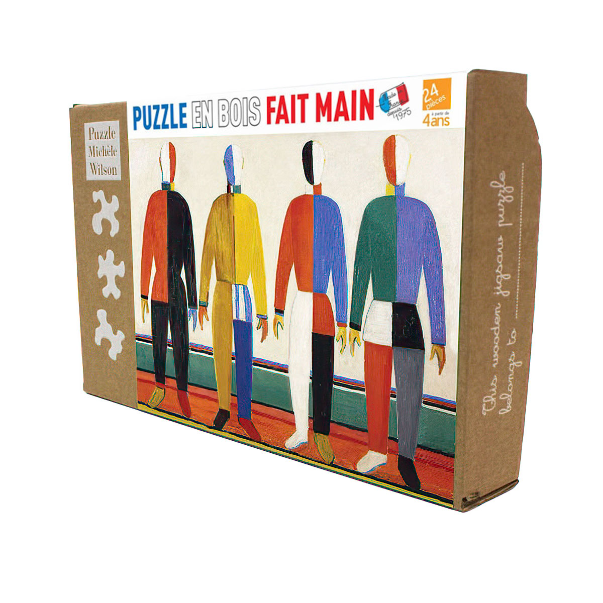 Malevitch Wooden Puzzle for kids : Athletes (box)