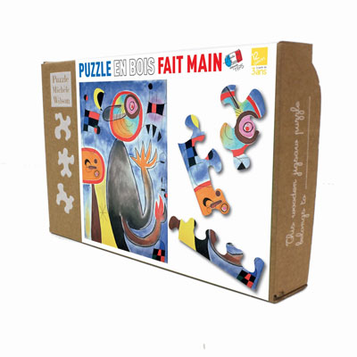 Puzzle enfant en bois Joan Miro : Echelles en roue de feu