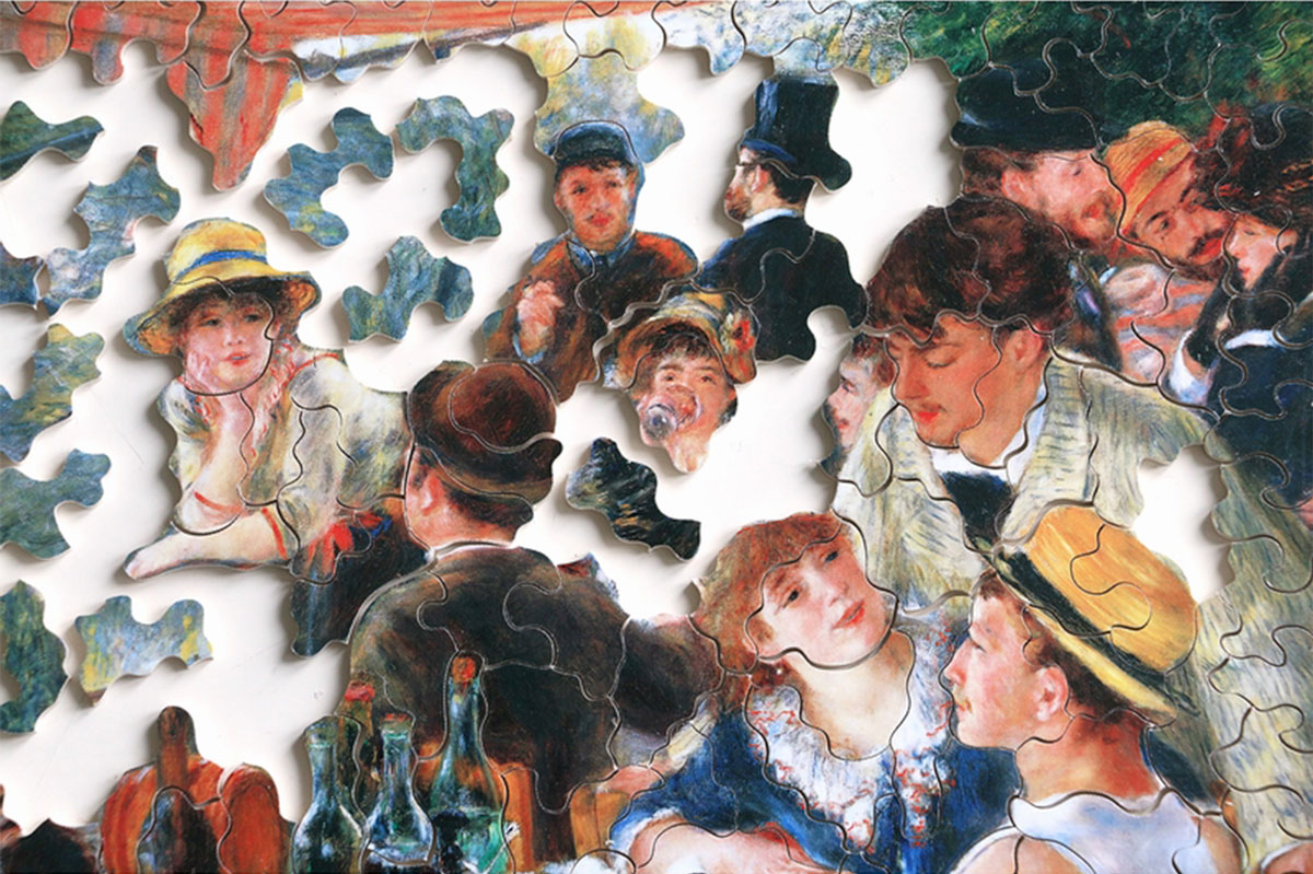 Renoir Wooden Puzzle for kids : The boaters (pieces)