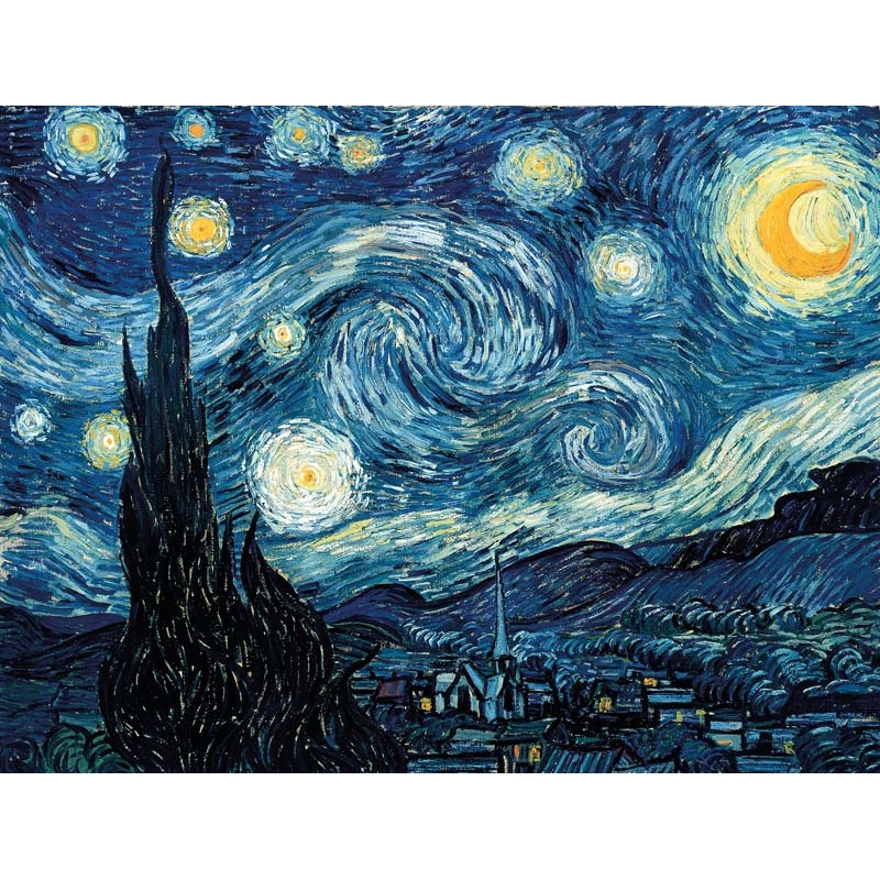 Rompecabezas de madera para niños Vincent Van Gogh : La noche estrellada