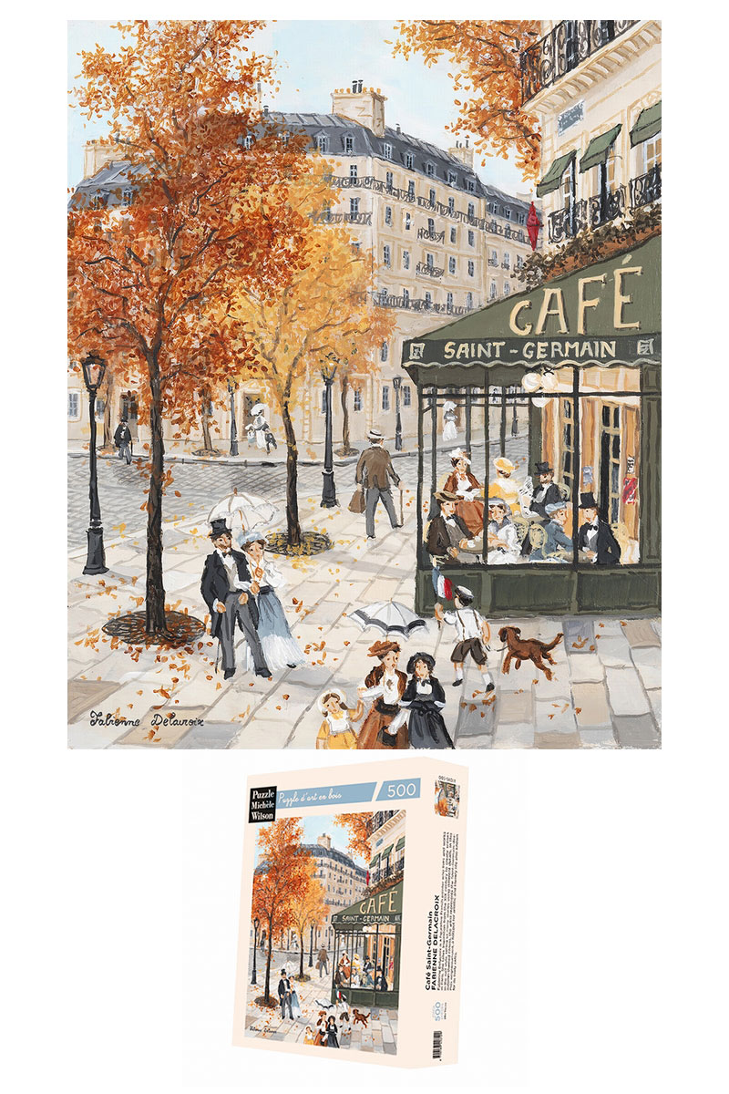 Puzzle di legno Delacroix : Café Saint Germain (Michèle Wilson)