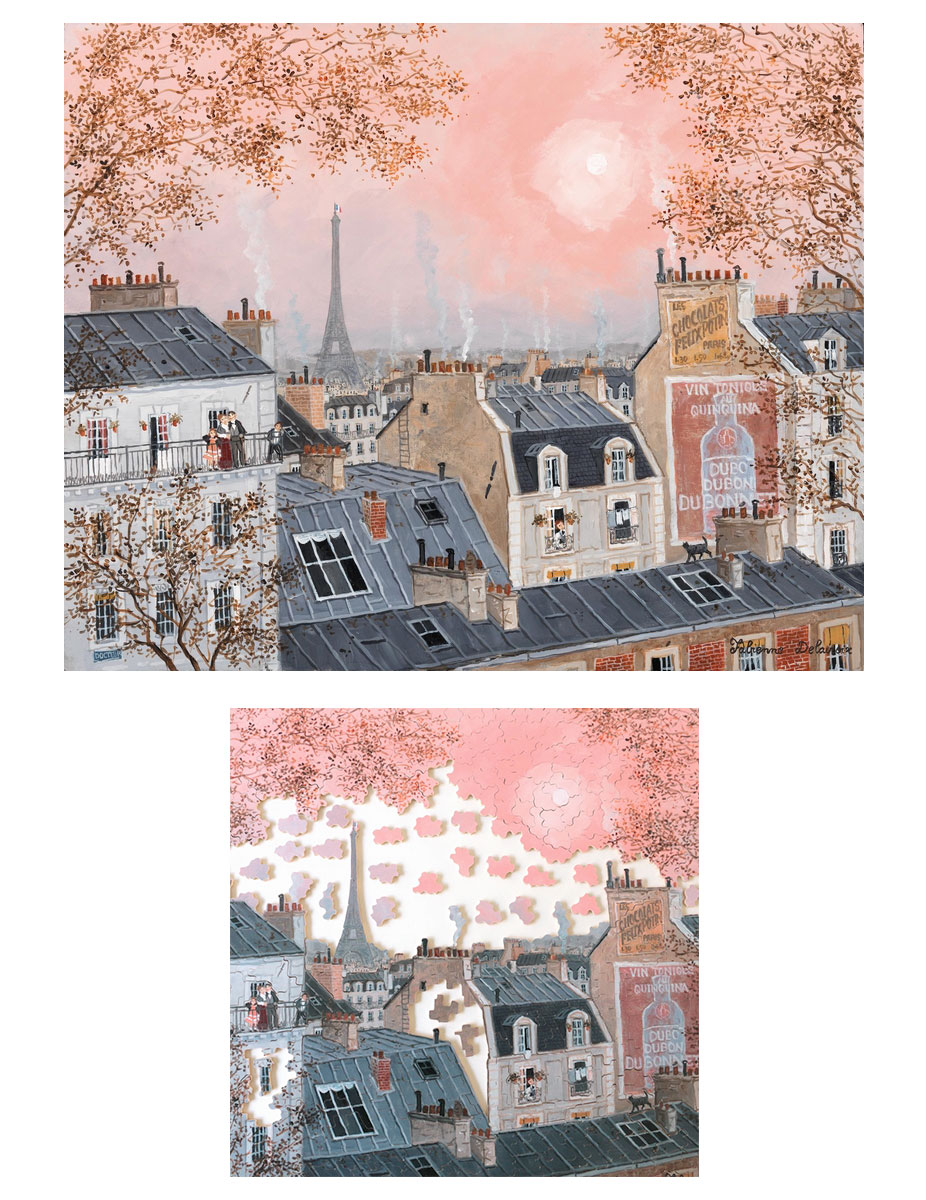 Delacroix  Wooden Puzzle : Pink sky in winter (Michèle Wilson)