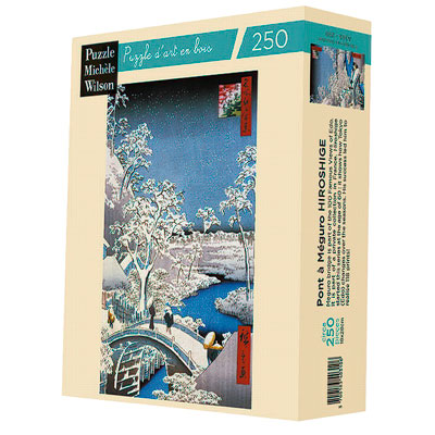 Puzzle en bois Hiroshige : Le Pont à Meguro (Michèle Wilson)