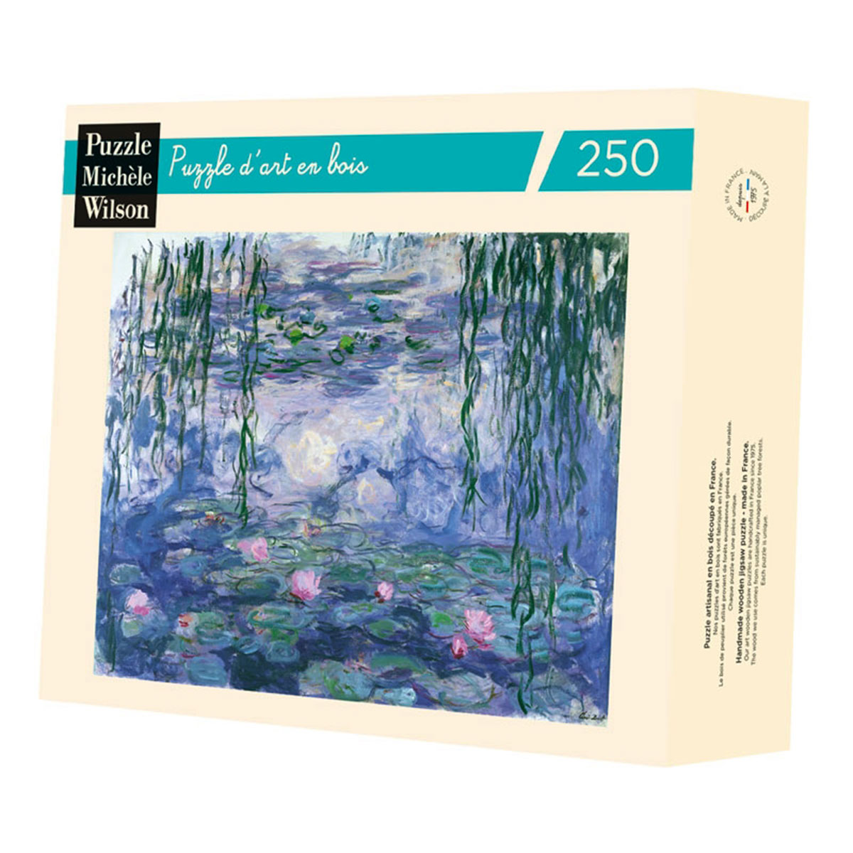Puzzle di legno Claude Monet : Ninfee e salici (Michèle Wilson)