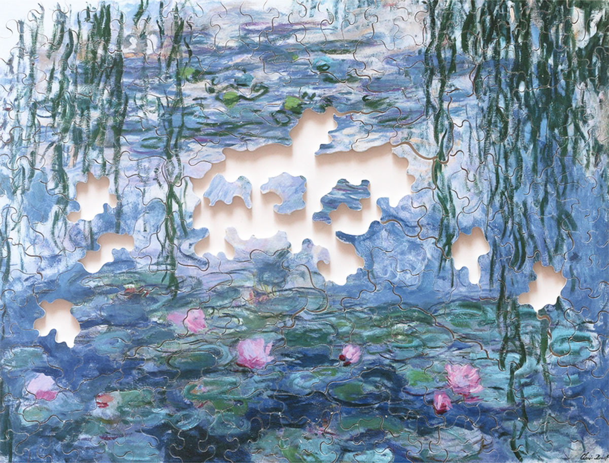 Puzzle di legno Claude Monet : Ninfee e salici (Michèle Wilson), 250p