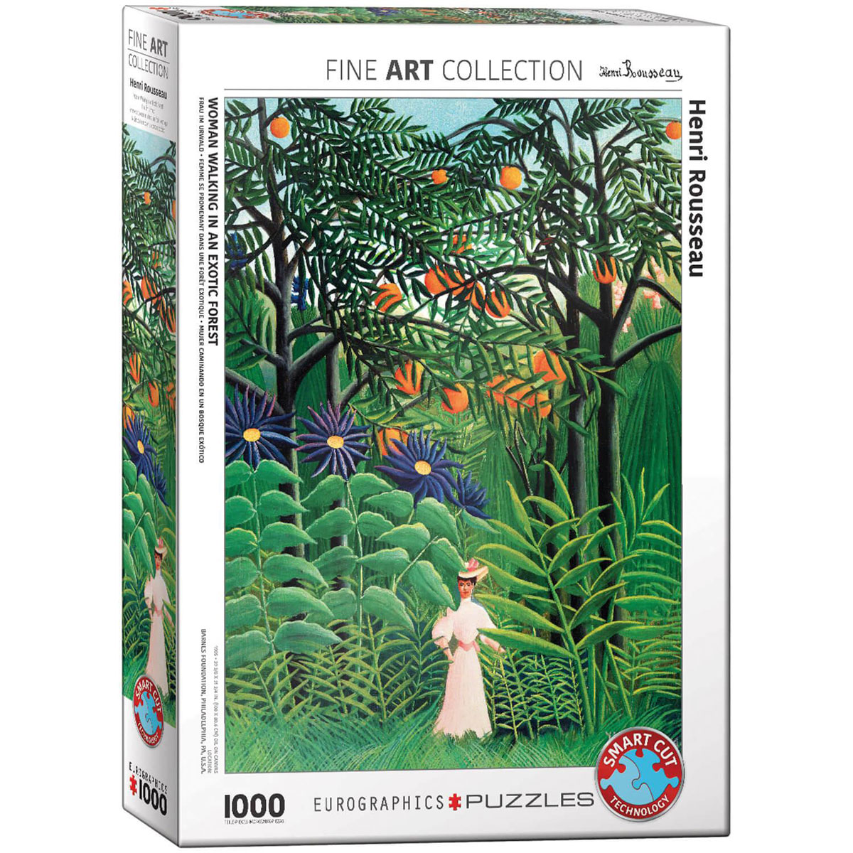 Puzzle Henri Rousseau - Donna che cammina in una foresta esotica (1905)