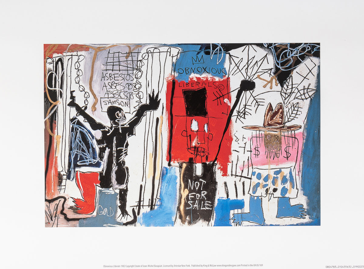 Lámina Jean-Michel Basquiat :  Obnoxious Liberals (1982) - Lámina 40 x 30 cm