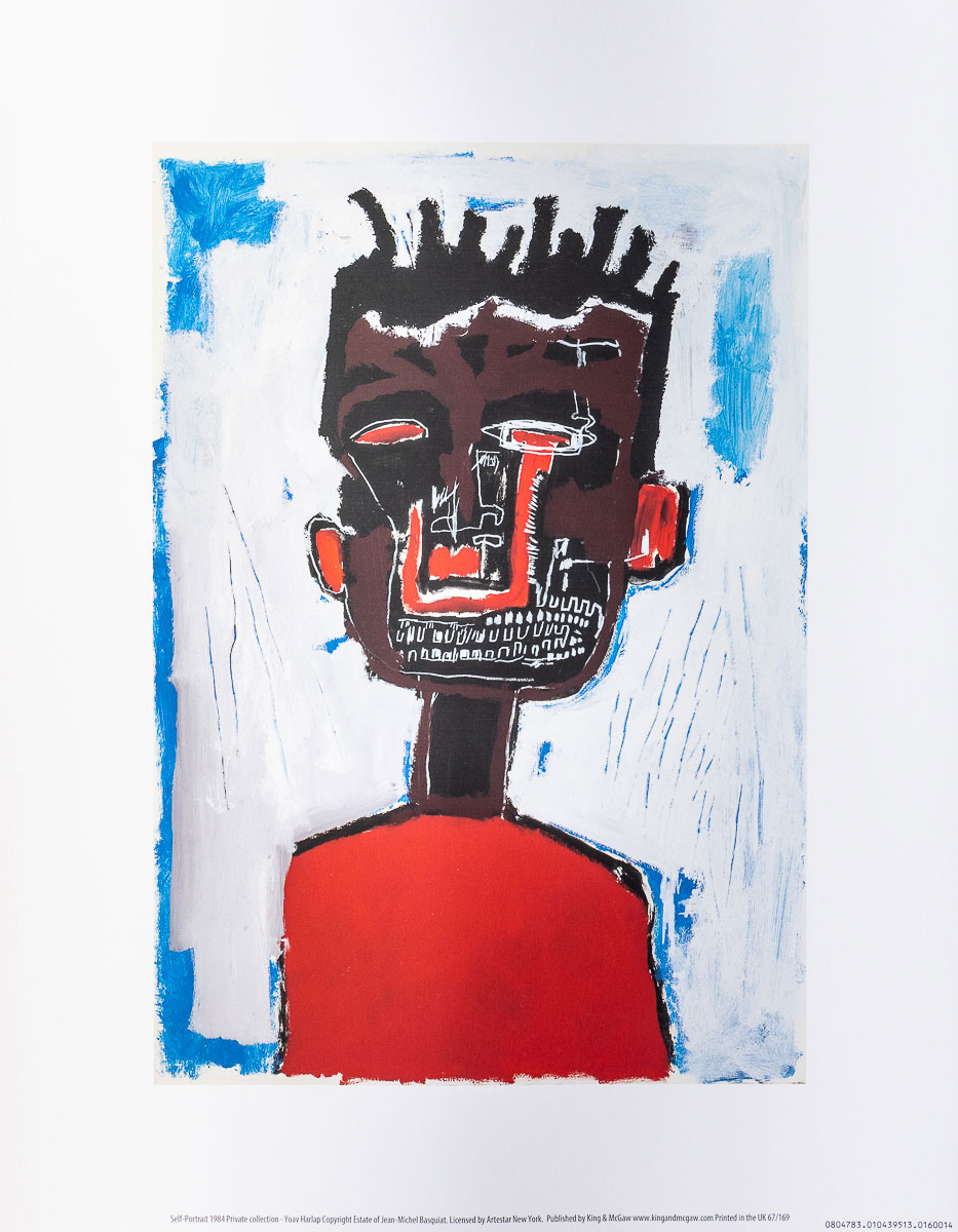 Lámina Jean-Michel Basquiat :  Self-Portrait (1984) - Lámina 30 x 40 cm