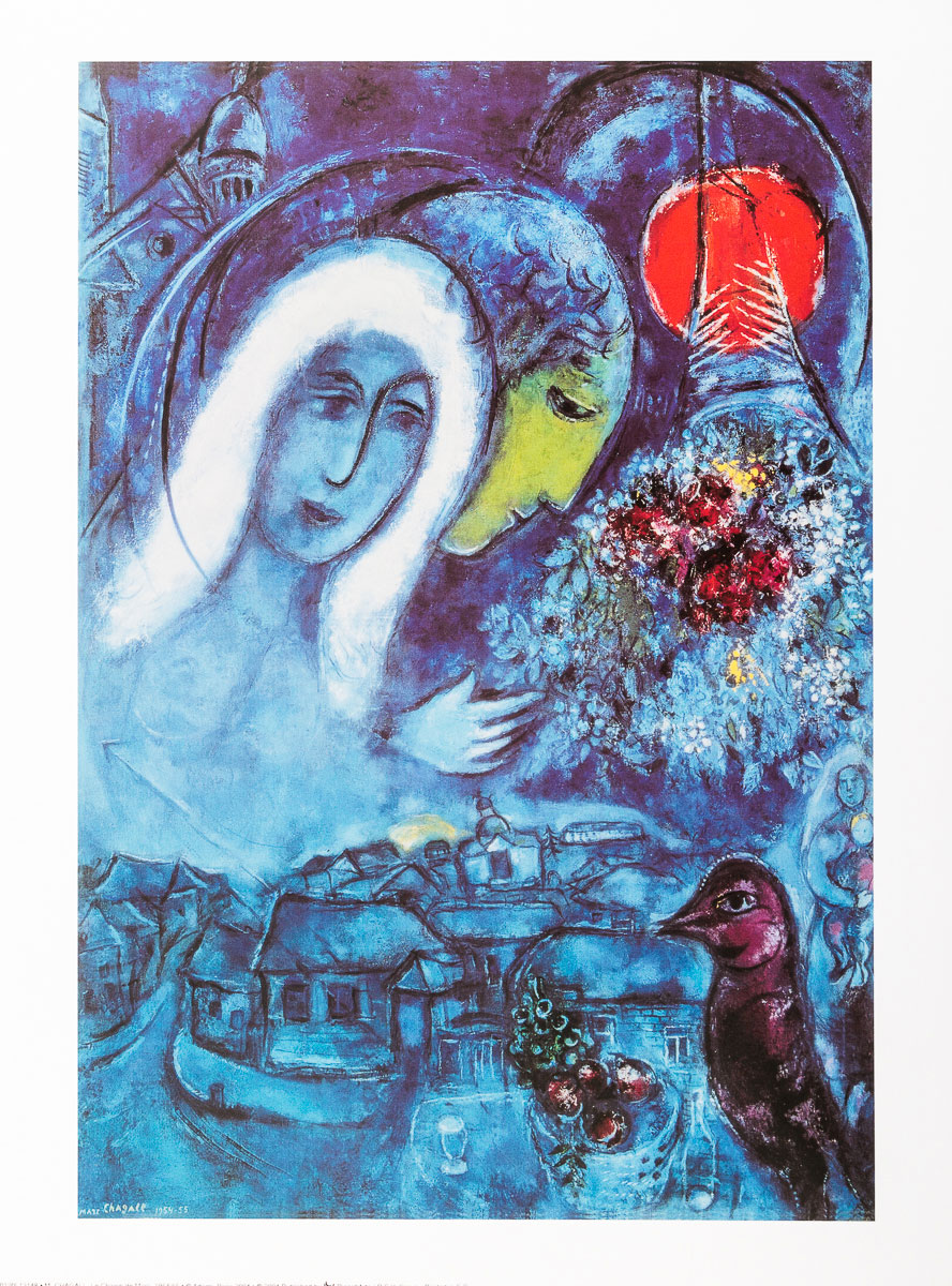 Poster Marc Chagall: The Field of Mars (1954) - Print