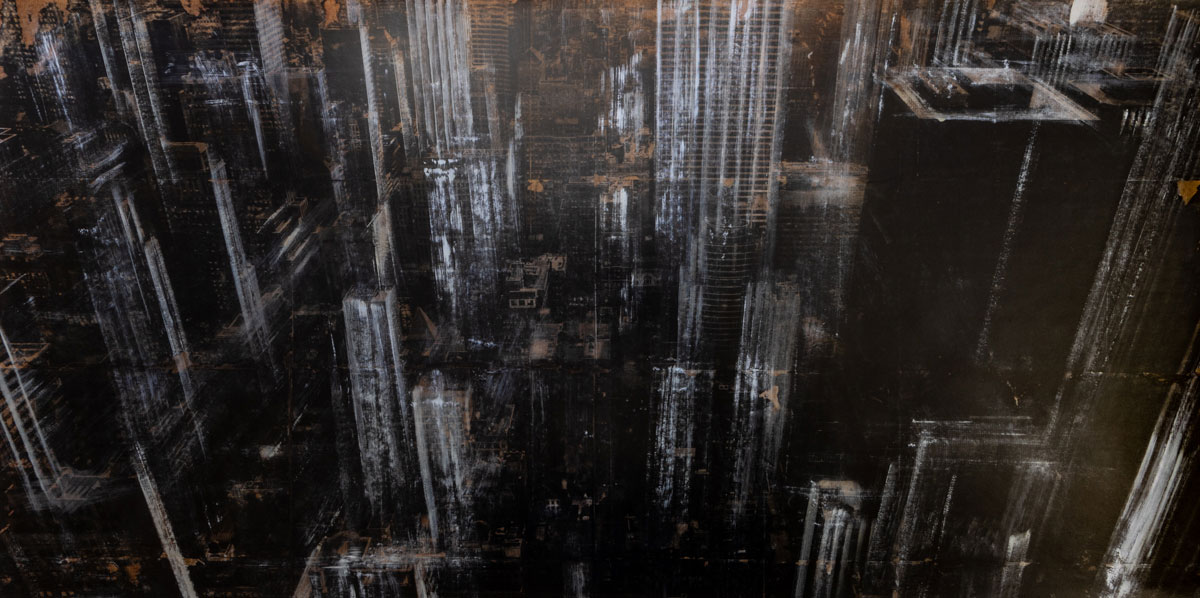 Dario Moschetta poster : New York City, Aerial 1 - 100 x 50 cm