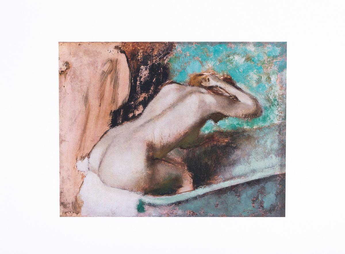 Affiche Edgar Degas - Femme assise sur le rebord d'une baignoire - Affiche 40 x 30 cm