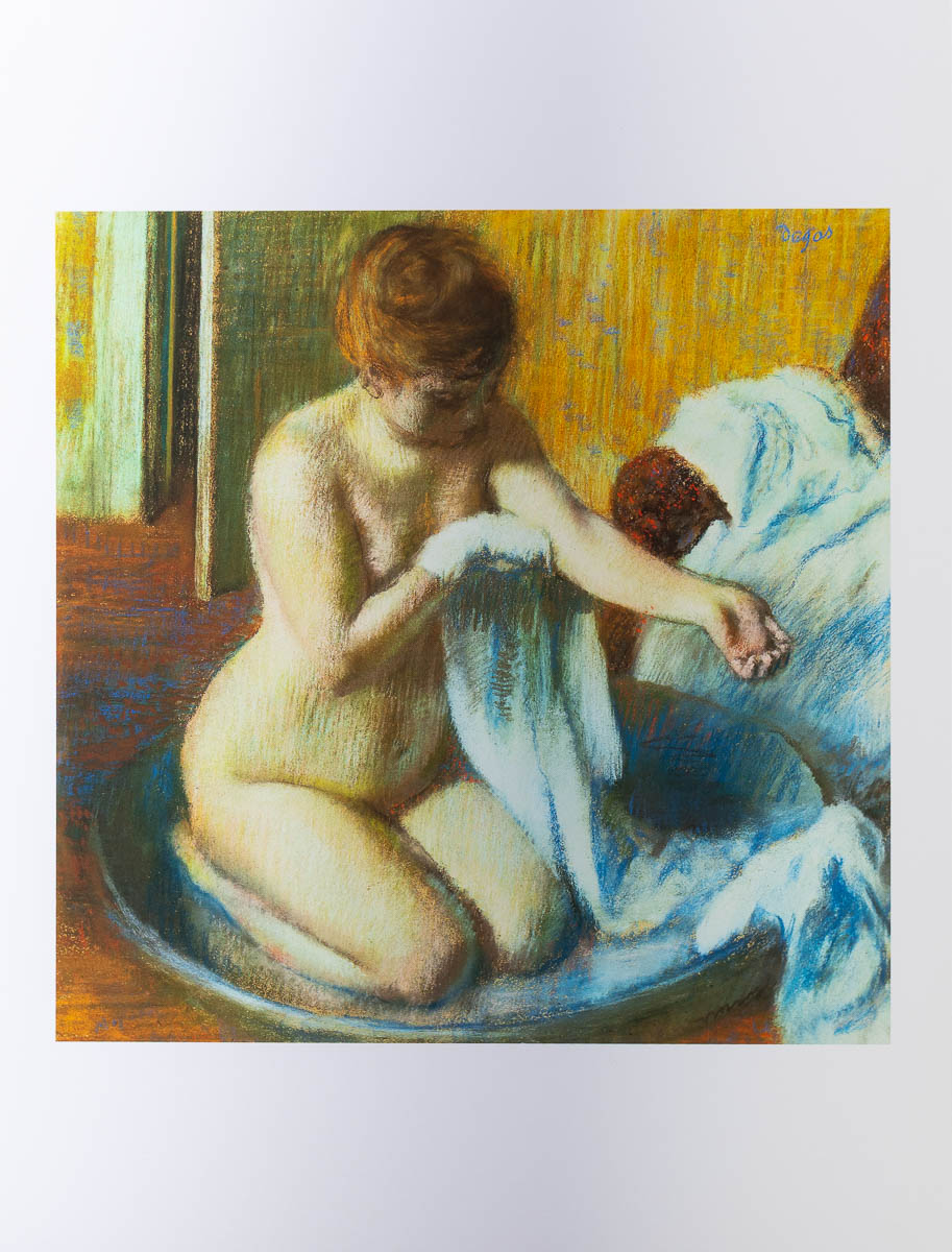 Affiche Edgar Degas - Femme nue assise, se peignant après la toilette - Affiche