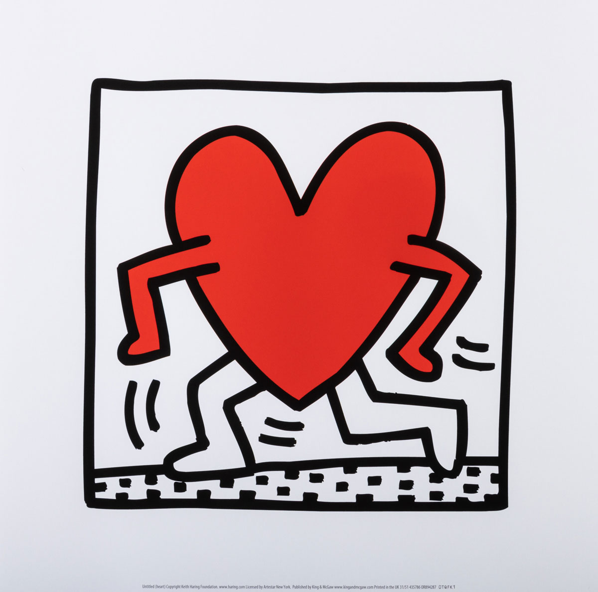 Keith Haring Art Print - Untitled 1984 (heart) - Print