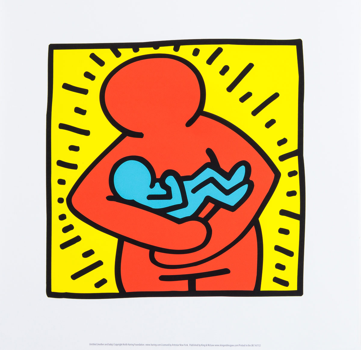 Lámina Keith Haring : Sin título 1986 (Maternidad) - Lámina