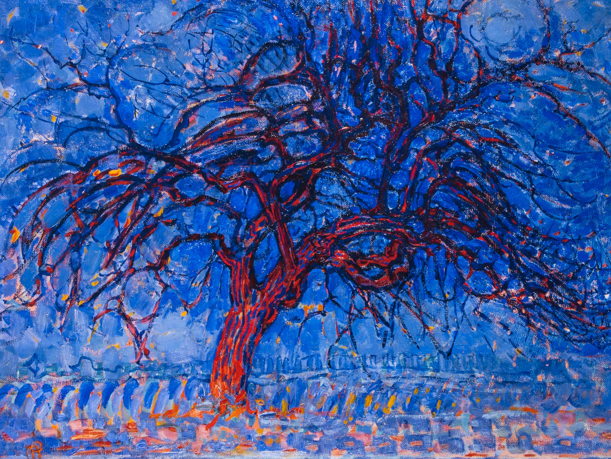 Affiche Piet Mondrian - L'arbre rouge - Affiche nue (40 x 30 cm)