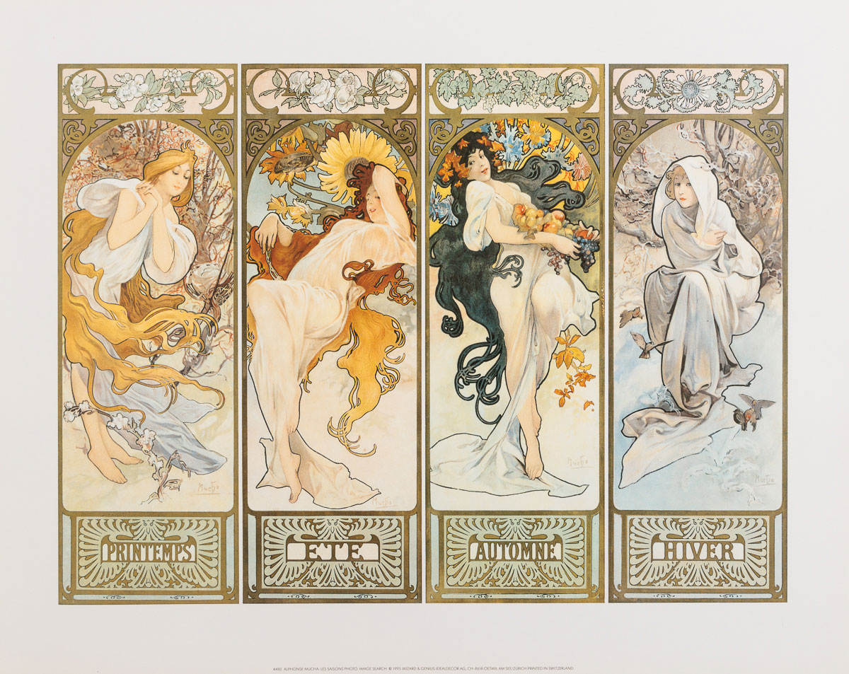 Alphonse Mucha Art Print - The Four Seasons - Print