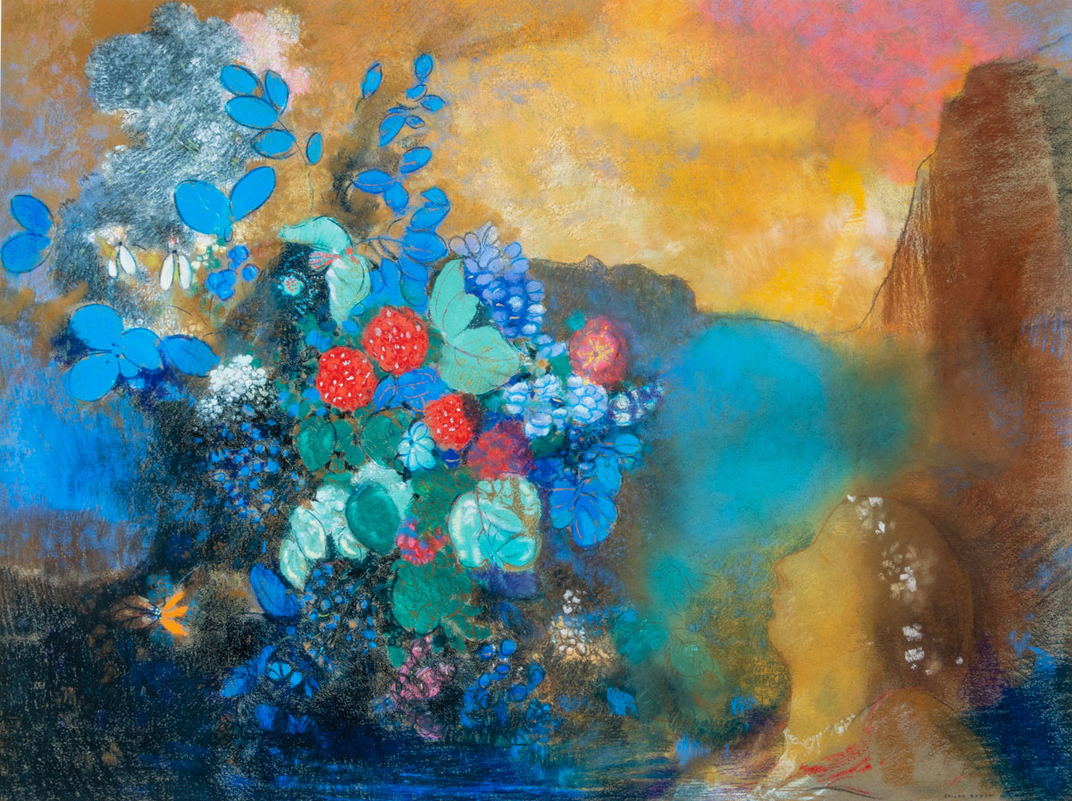 Odilon redon Art Print - Ophelia among the Flowers - 40 x 30 cm