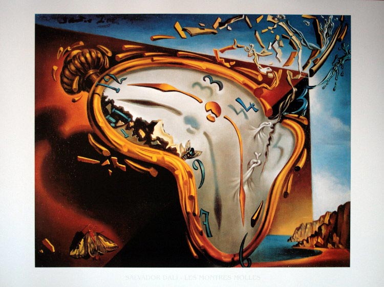 Salvador Dali Art Print - The melting clock - Art print 80 x 60 cm