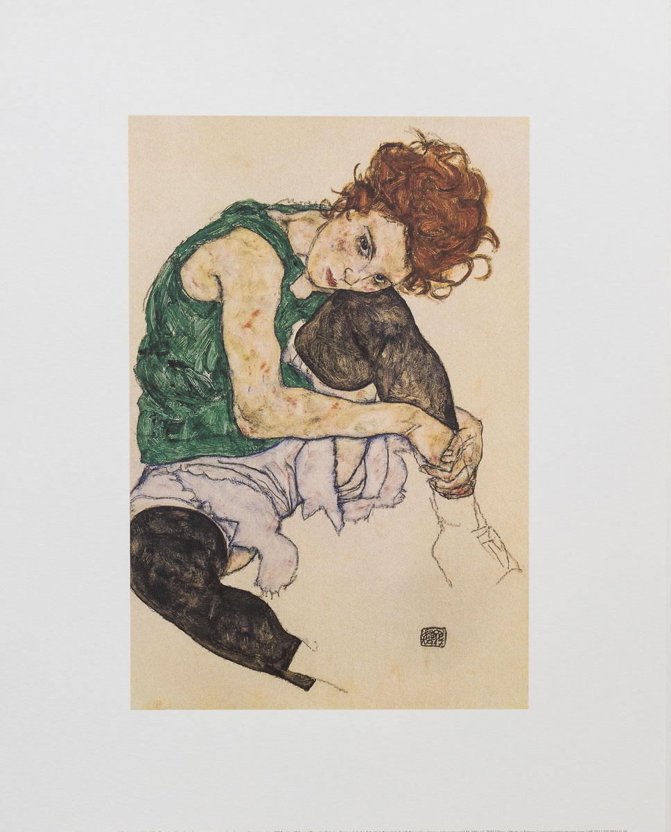 Stampa Egon Schiele - Edith la moglie dell'artista - Stampa 40 x 50 cm