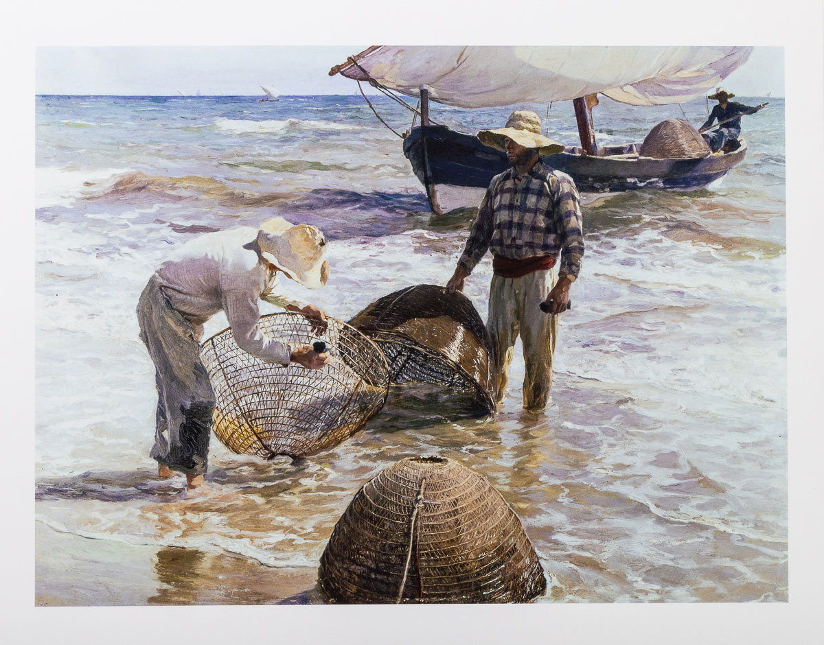 Affiche Joaquín Sorolla - Les pêcheurs valenciens - Affiche 50 x 40 cm  