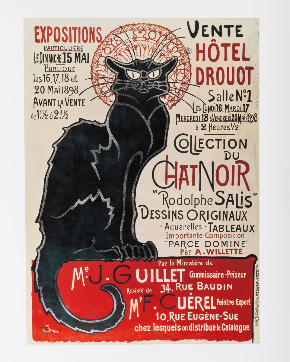 Steinlen Art Print - The Black Cat Tour - Print 40 x 50 cm