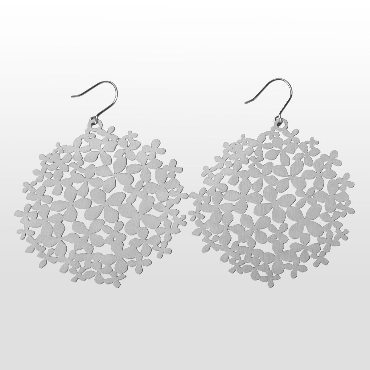 Boucles d'oreilles Gustav Klimt : Jardin fleuri - argenté