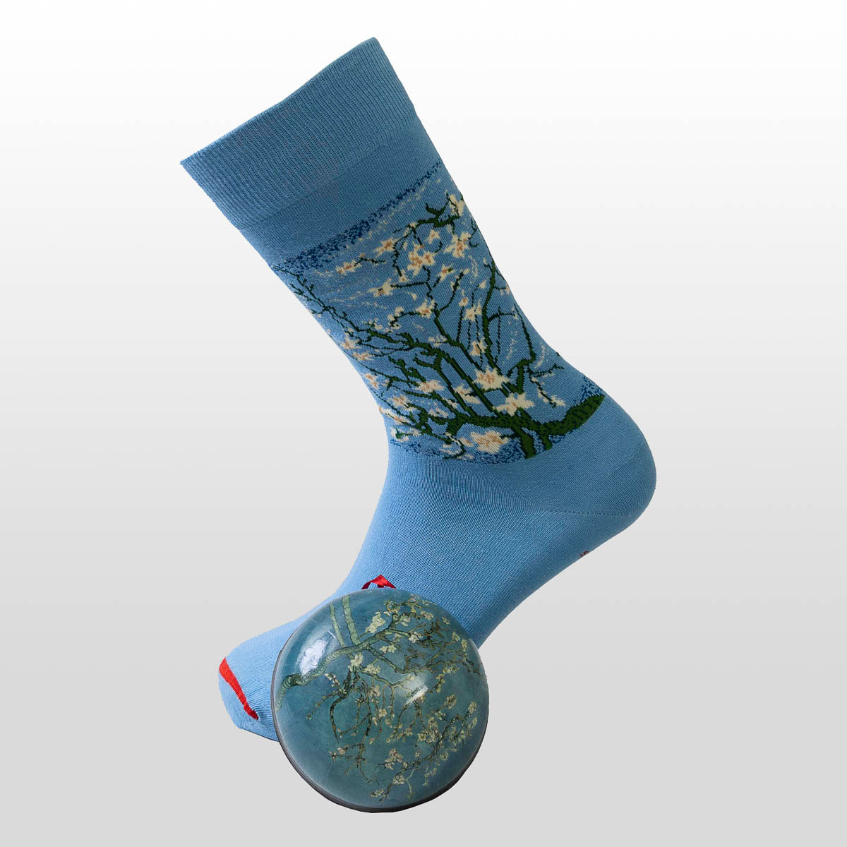 Calcetines en una bola de regalo de Navidad - Van Gogh : Almendro en flor - EU 36-40 / US 6.5-9 / UK 3.5-6.5