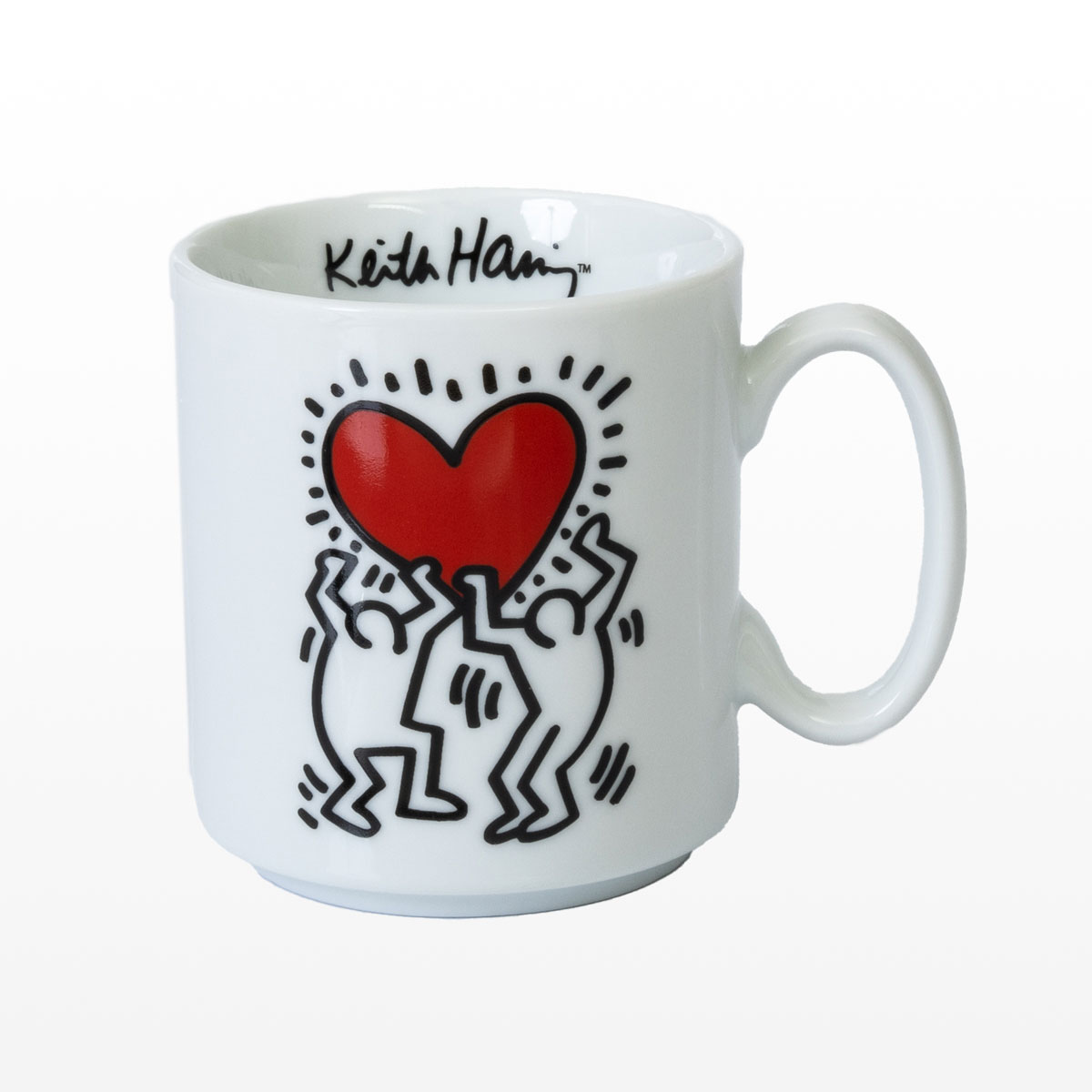 Keith Haring mug : Heart & Dancers - 2 Characters