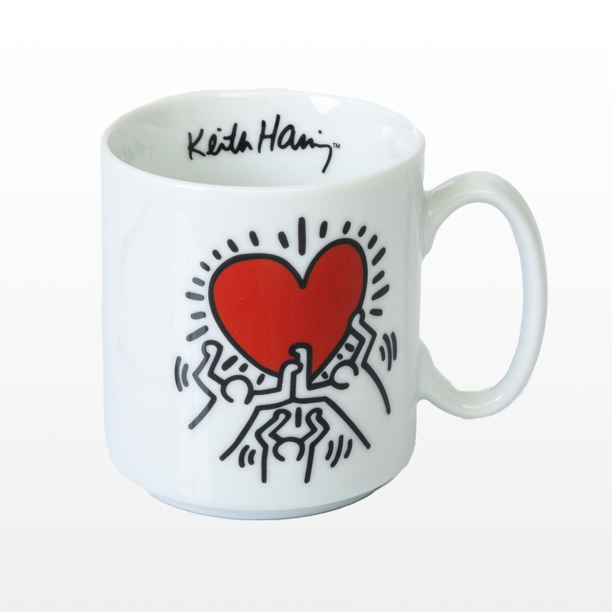 Taza Keith Haring : Heart & Dancers - 3 personajes